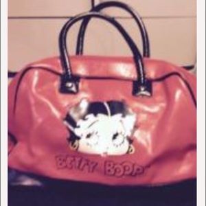 Real leather betty boop bag